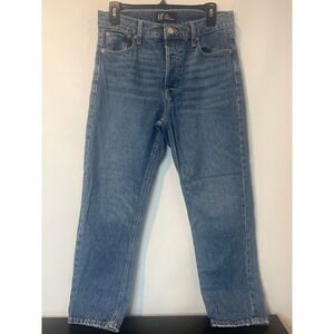 Gap Cheeky Straight Leg Jeans Women's 8 High-Rise Medium Wash Denim Button Fly